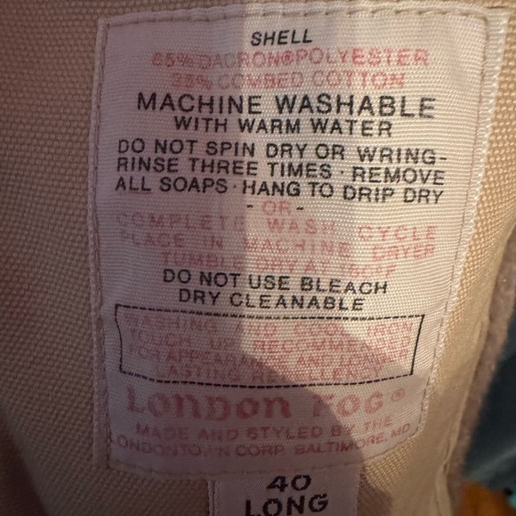 Vintage London Fog Khaki Mid Length Jacket Size 40L Weatherwear of Distinction - Picture 2 of 14